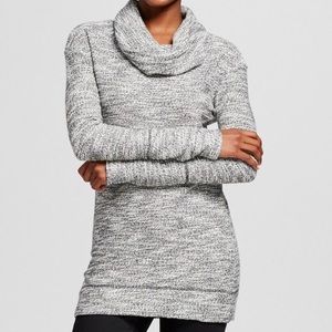Cowl Neck Tunic Sweater Funnel Neck